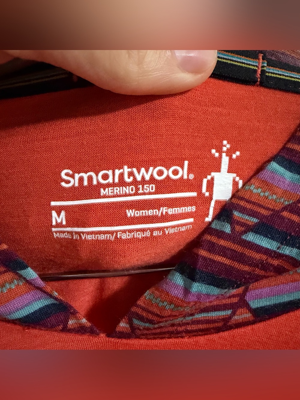 Smartwool Merino 150 Hooded Long Sleeve Women’s M Orange Wool Hiking Activewear - Picture 5 of 11